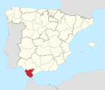 Mapa de la provincia de Cádiz