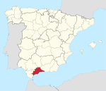 Mapa de la provincia de Málaga