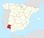 Mapa de la provincia de Huelva