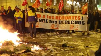 Manifestación de apoyo a los Barrenderos y Jardineros de Madrid