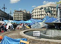 Puerta del Sol el 20 de mayo de 2011. Indignados y organizados