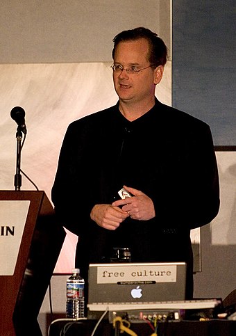 Lawrence Lessig, en una conferencia en San Diego (California)