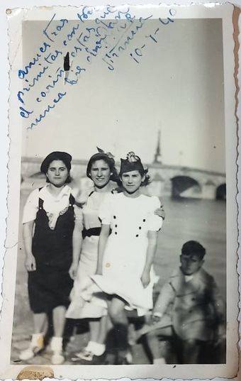 Rosario García Antuña y Ramón Fueyo exiliada en Francia en 1940