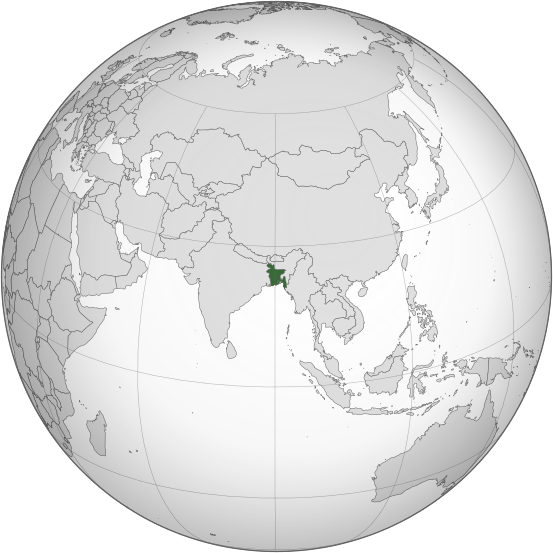 Archivo:Bangladesh (orthographic projection).svg